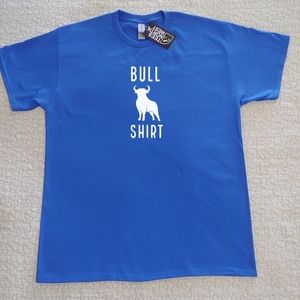 NWT Bull Shirt Graphic Tee, Various Sizes, Royal Blue, Short Sleeved